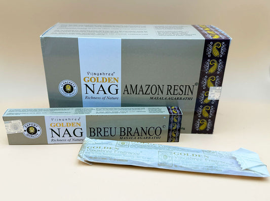 Golden Nag Räucherstäbchen "Amazonas Harz" 15g (Indien)