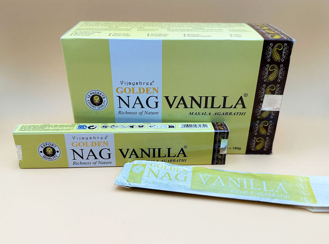Golden Nag Räucherstäbchen "Vanilla" 15g (Indien)