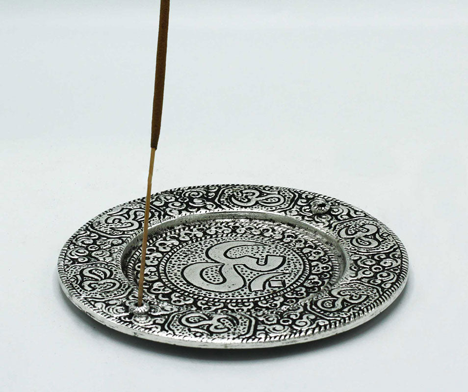 Runder Räucherstäbchenhalter "Om" 11cm