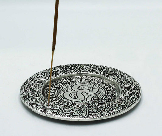 Runder Räucherstäbchenhalter "Om" 11cm