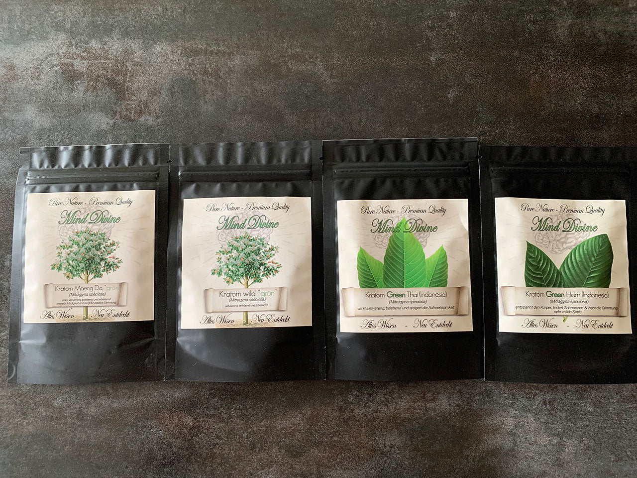 Kratom Testset GRÜN - 4x 20g