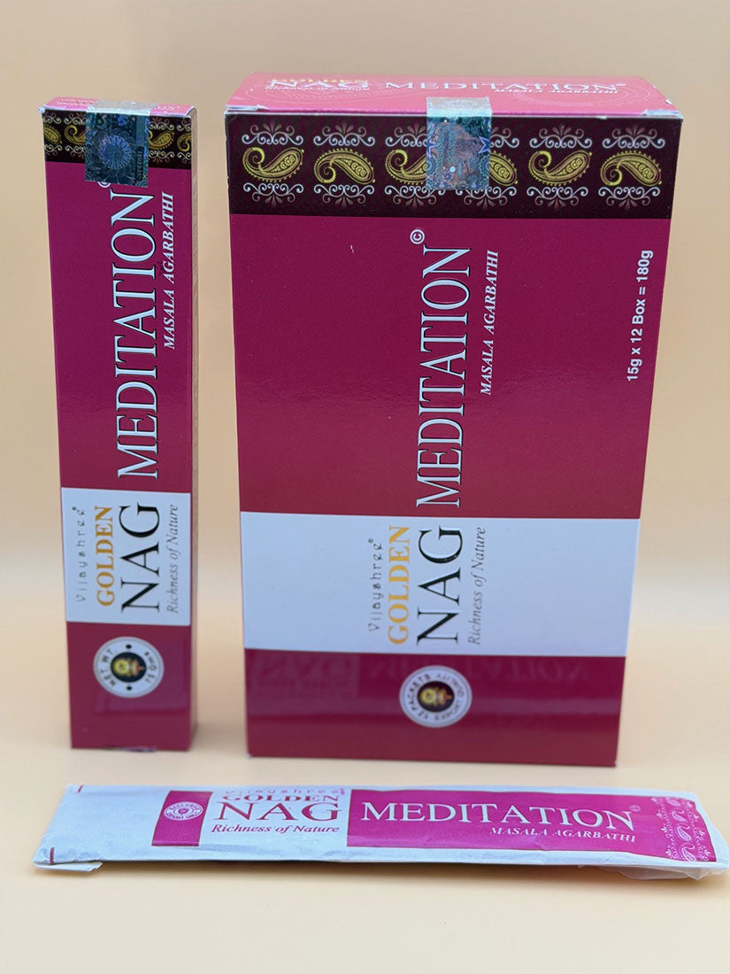 Golden Nag Räucherstäbchen "Meditation" 15g (Indien)