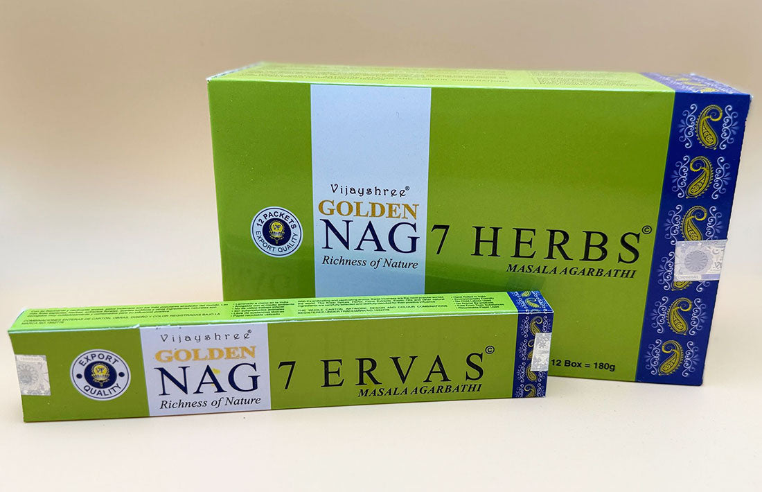 Golden Nag Räucherstäbchen "7 Kräuter" 15g (Indien)