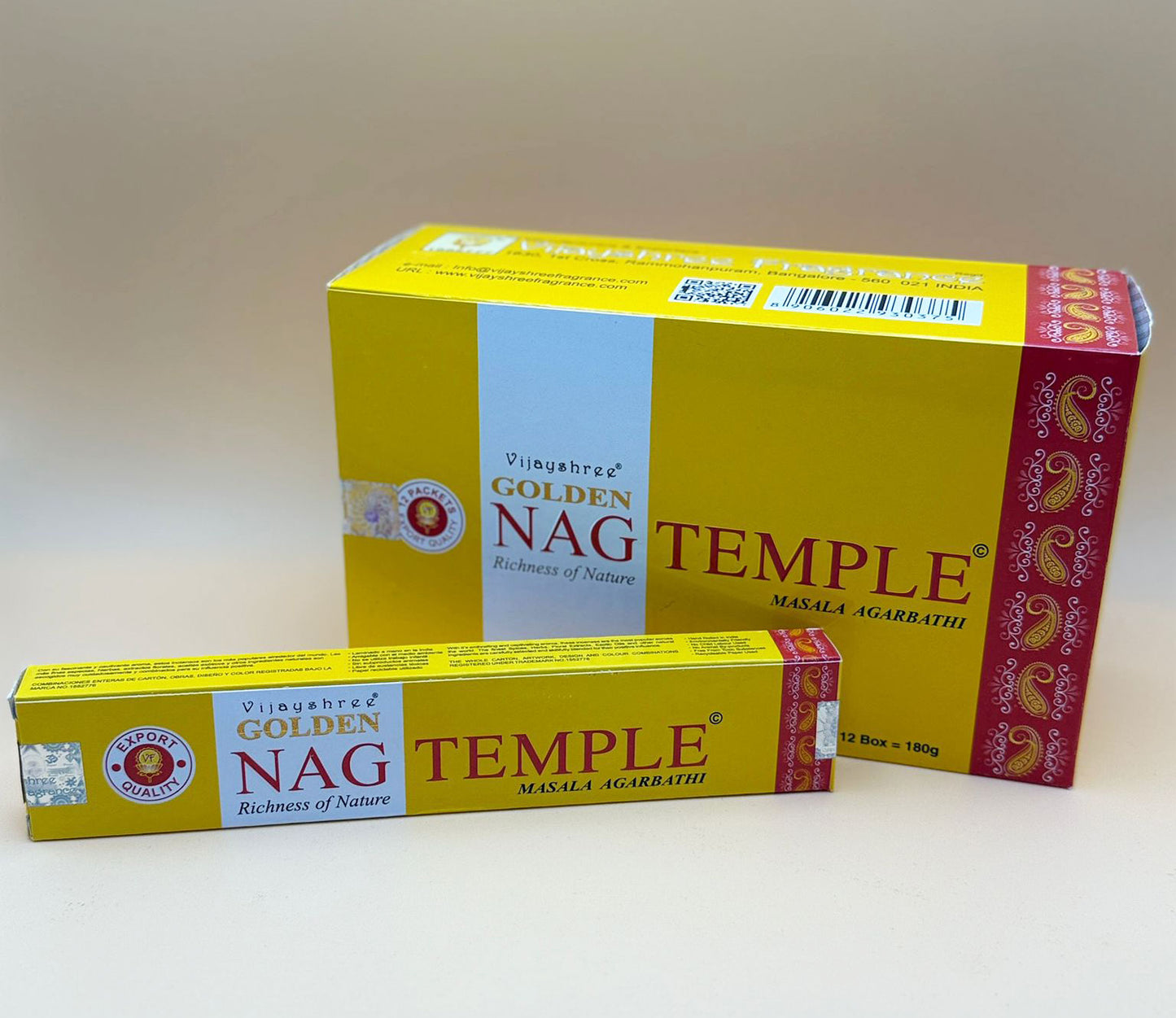 Golden Nag Räucherstäbchen "Temple" 15g (Indien)