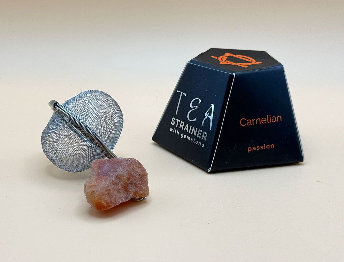 Crystal Gemstone Tee-Sieb mit Roh-Karneol