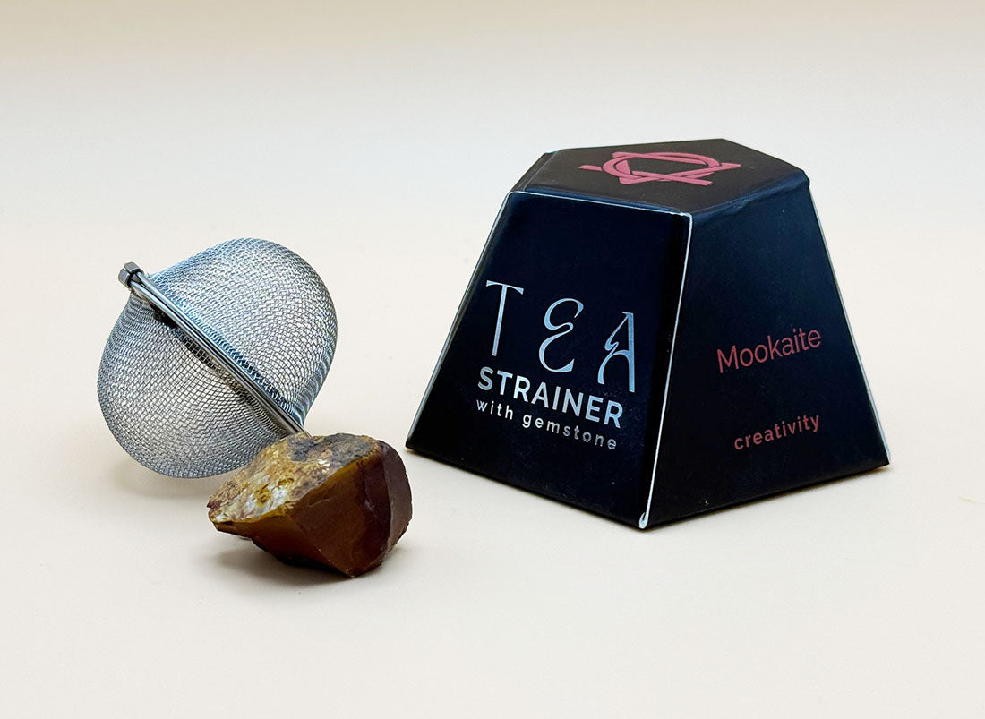 Crystal Gemstone Tee-Sieb mit Roh-Mookaite