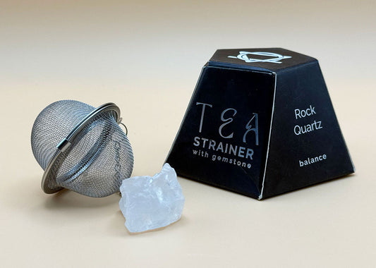 Crystal Gemstone Tee-Sieb mit Roh-Bergquarz