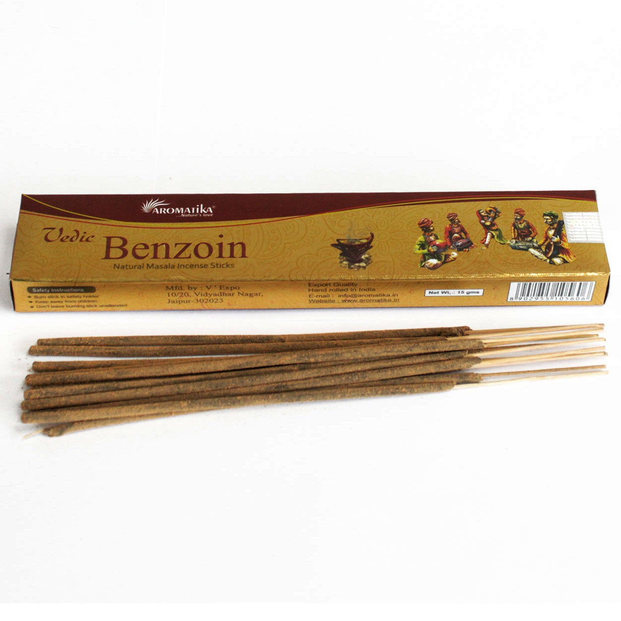 Vedic Incense Sticks "Benzoin" 15g (India)