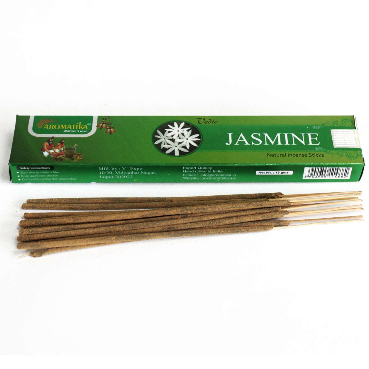 Vedische Räucherstäbchen "Jasmin" 15g (Indien)