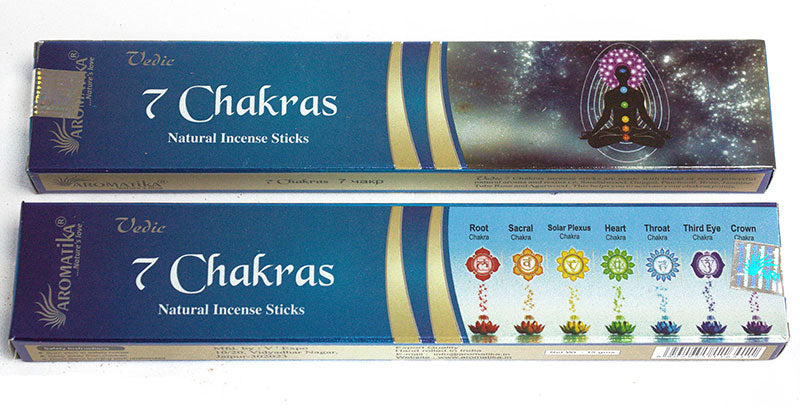 Vedische Räucherstäbchen "7 Chakras" 15g (Indien)
