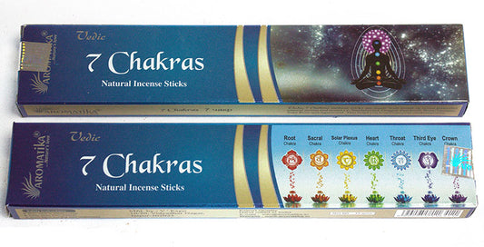 Vedische Räucherstäbchen "7 Chakras" 15g (Indien)