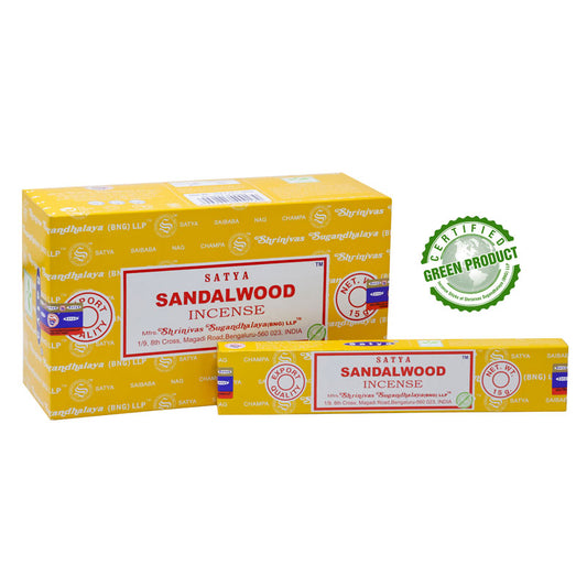 SATYA Räucherstäbchen "Sandalwood" 15g (Indien)